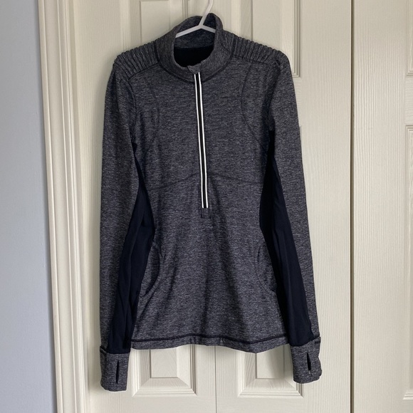 lululemon athletica Tops - LULULEMON Half Zip long sleeve pullover grey size 8